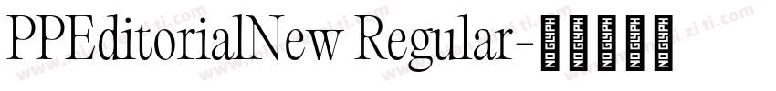 PPEditorialNew Regular字体转换